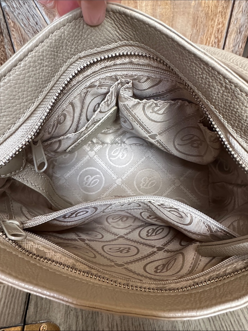 Brighton Cherie Beachwood Patent Croc-Embossed Leather Shoulder Bag Purse - Picture 16 of 16